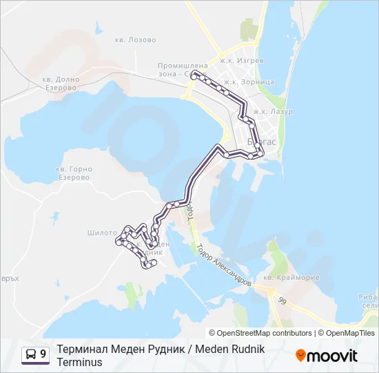 9 Bus Line Map