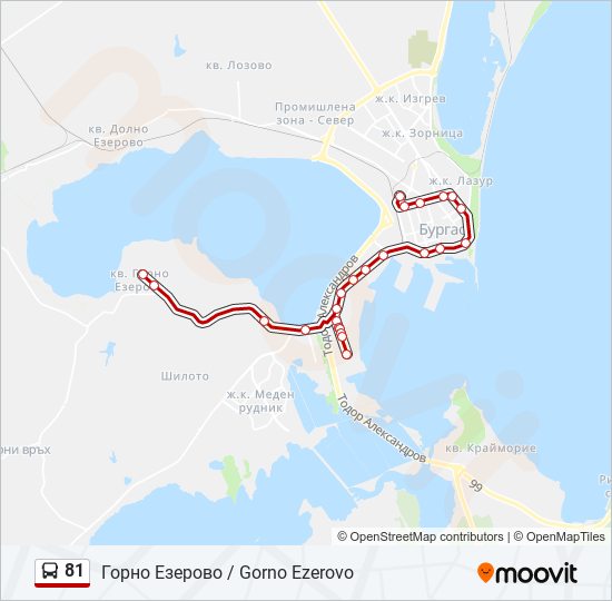 81 bus Line Map