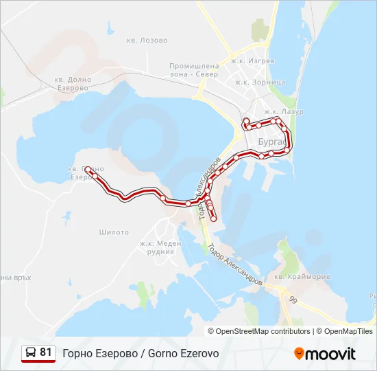 81 Bus Line Map