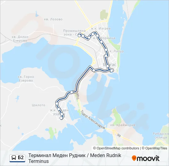 Б2 Bus Line Map