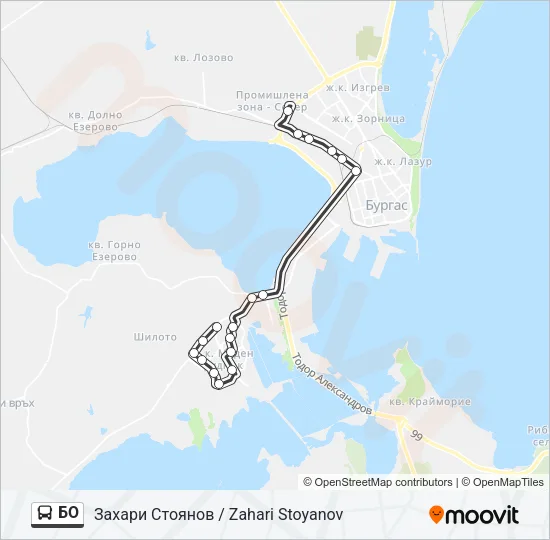 БО Bus Line Map