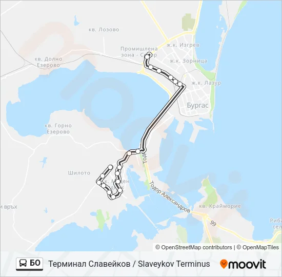 БО Bus Line Map