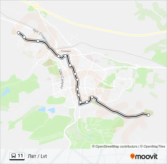 11 Bus Line Map