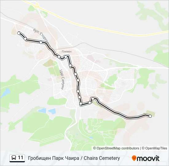 11 Bus Line Map
