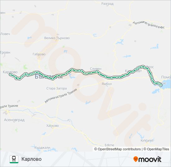 ПВ 30132 Train Line Map