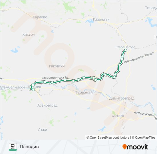 ПВ 80110 Train Line Map