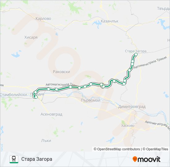 ПВ 80111 Train Line Map