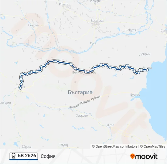 БВ 2626 Train Line Map