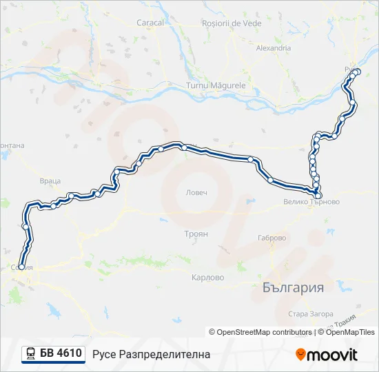 БВ 4610 Train Line Map