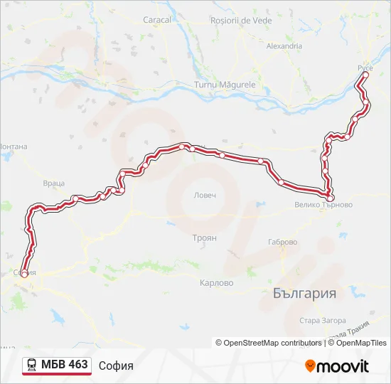 МБВ 463 Train Line Map