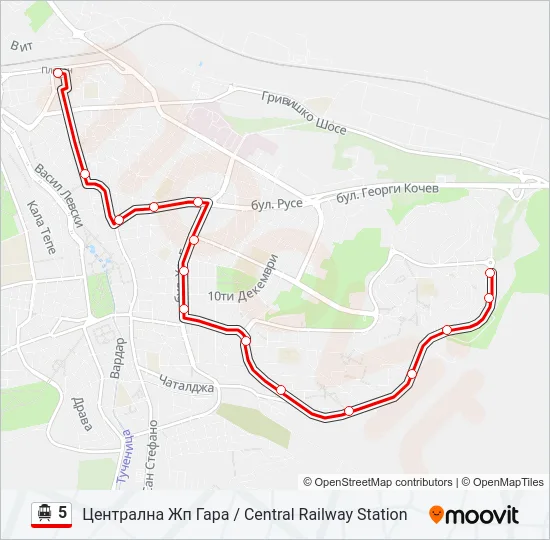 5 Trolleybus Line Map