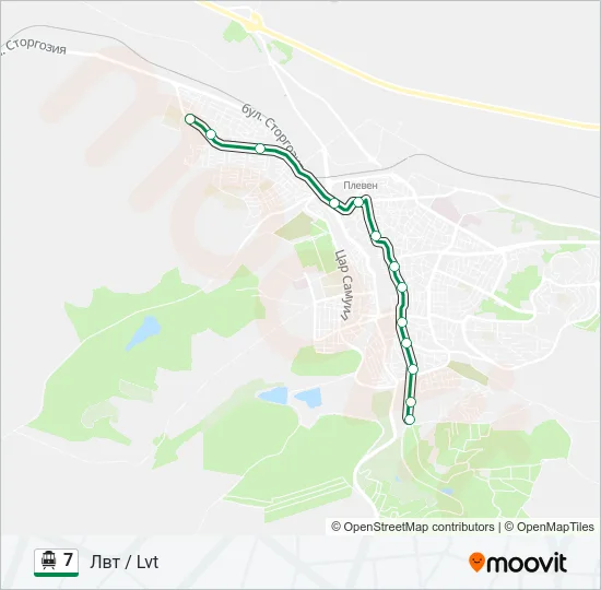 7 Trolleybus Line Map