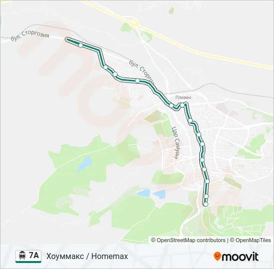 Троллейбус 7А: карта маршрута
