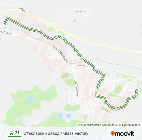 21 Bus Line Map