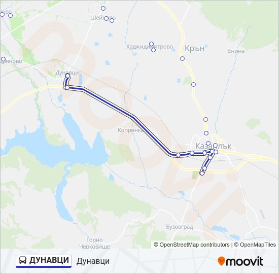 ДУНАВЦИ Bus Line Map