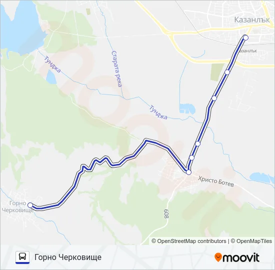 Автобус СРЕДНОГОРОВО: карта маршрута