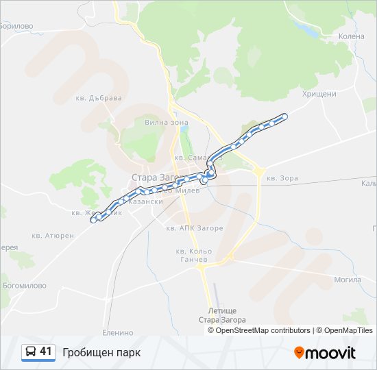 41 Bus Line Map