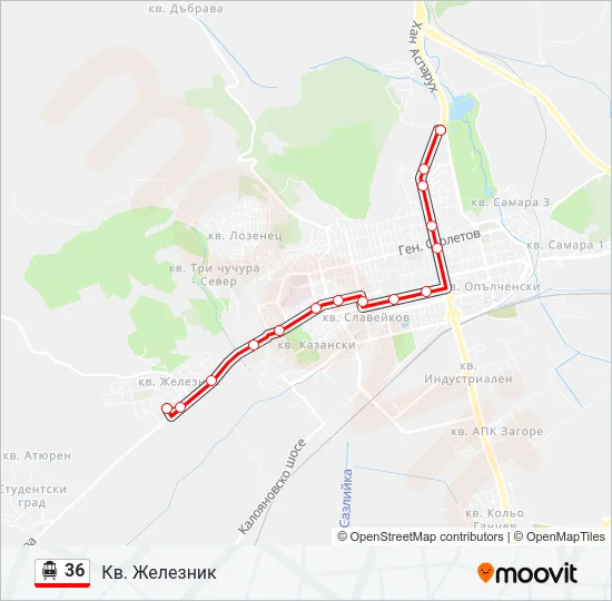 Канатная дорога 36: карта маршрута