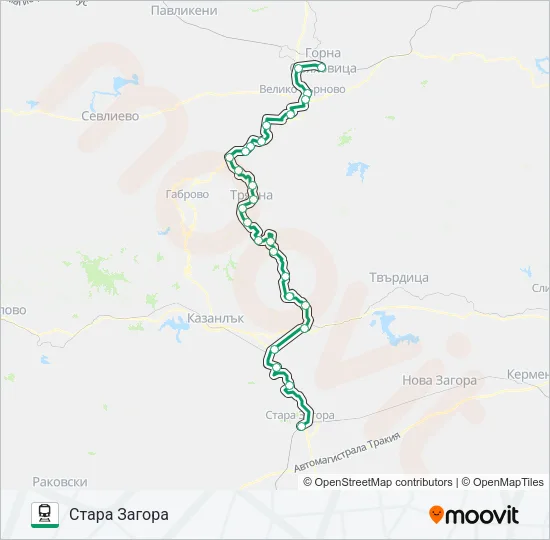 ПВ 40125 Train Line Map