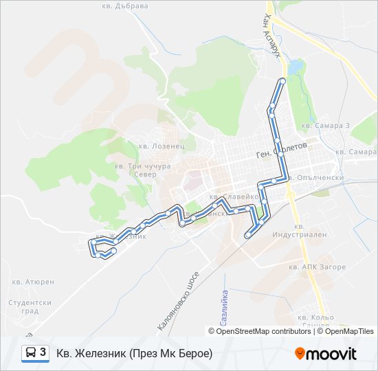 3 bus Line Map