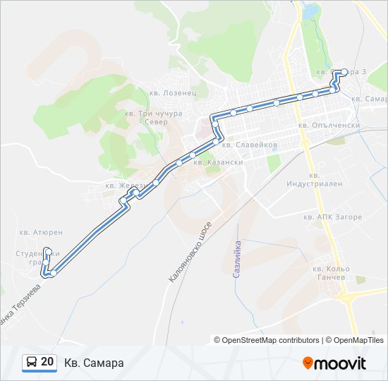 20 bus Line Map