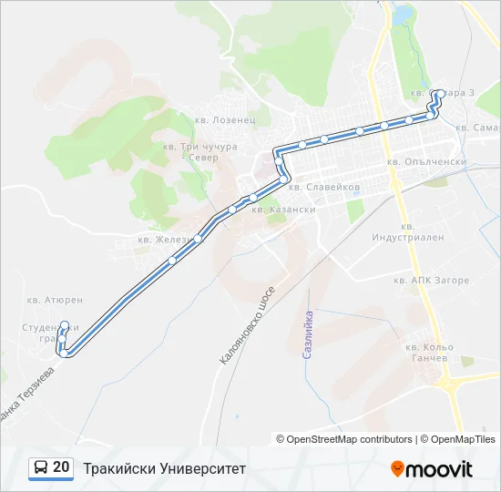 20 Bus Line Map