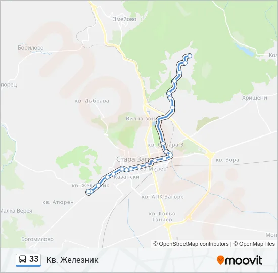 33 Bus Line Map
