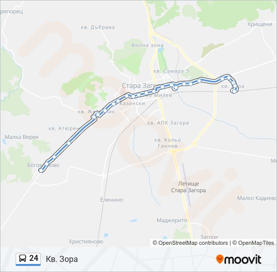 24 bus Line Map