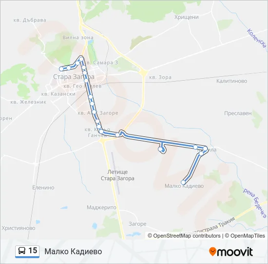 15 Bus Line Map