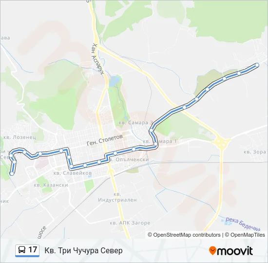 17 Bus Line Map
