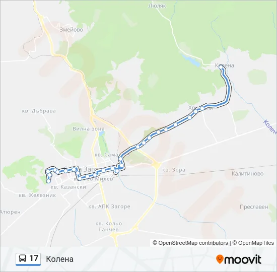 17 Bus Line Map