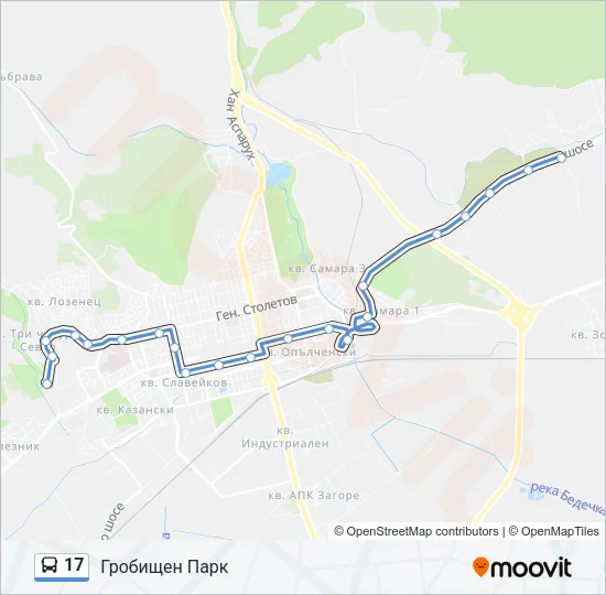 17 Bus Line Map