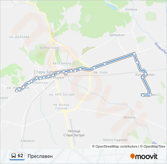 62 Bus Line Map