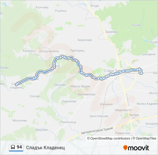 94 Bus Line Map