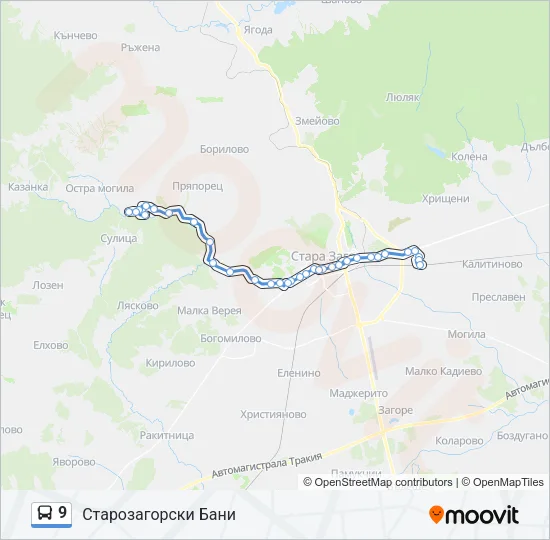 9 Bus Line Map