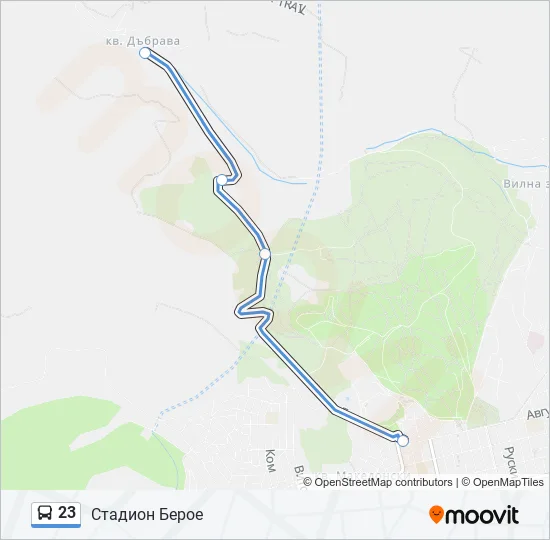 23 Bus Line Map