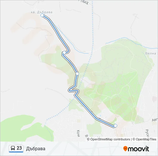 23 Bus Line Map