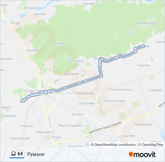 64 bus Line Map