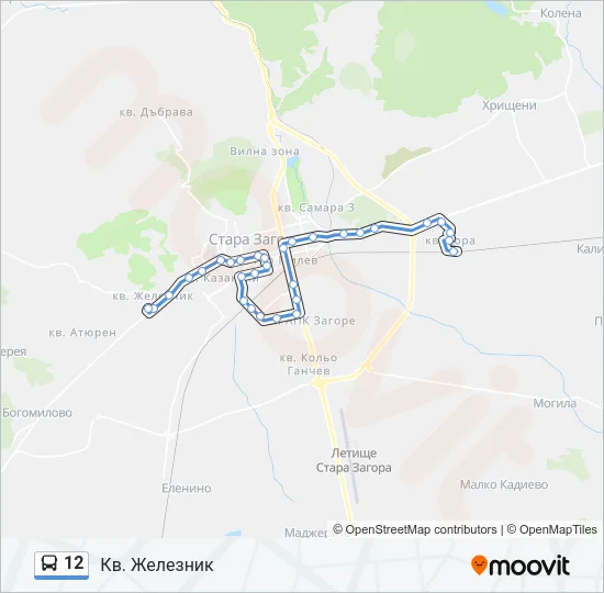 12 Bus Line Map