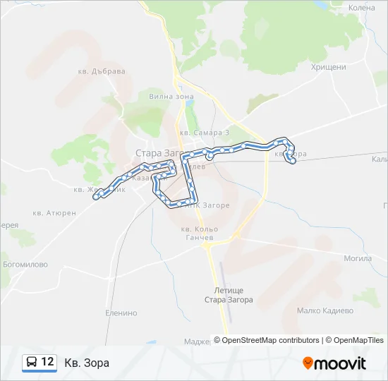 12 Bus Line Map