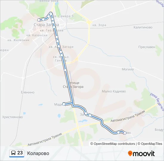 23 Bus Line Map
