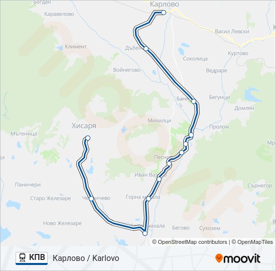 КПВ  Карта на Линията