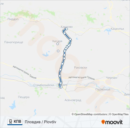 КПВ  Карта на Линията