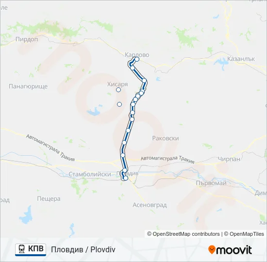 КПВ  Карта на Линията