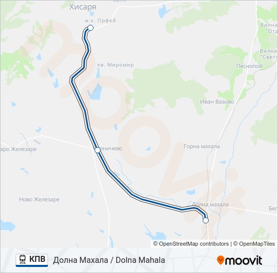 КПВ  Карта на Линията