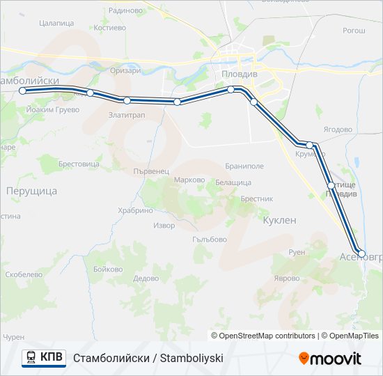 КПВ  Карта на Линията