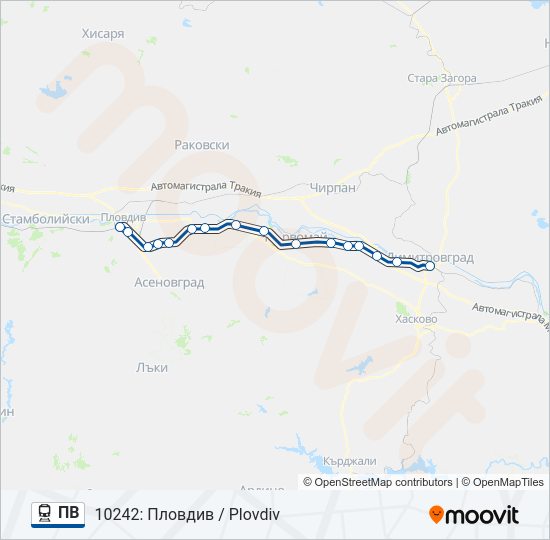 ПВ  Карта на Линията