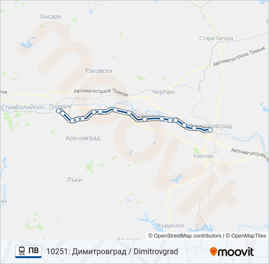 ПВ  Карта на Линията