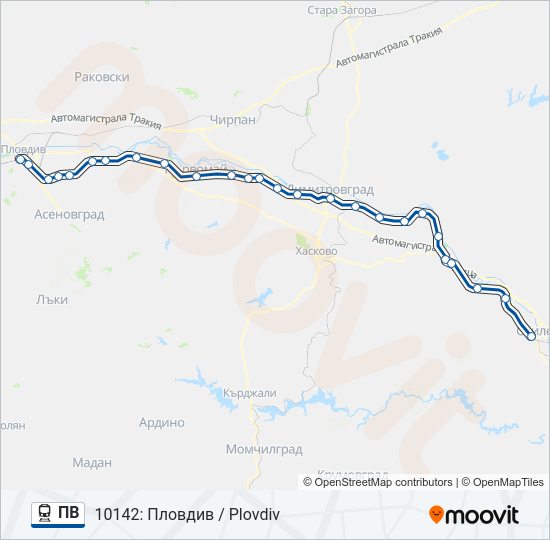ПВ  Карта на Линията