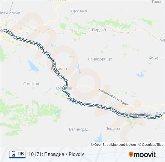 ПВ  Карта на Линията